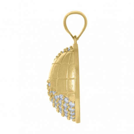 10Kt Gold Cz Pendant