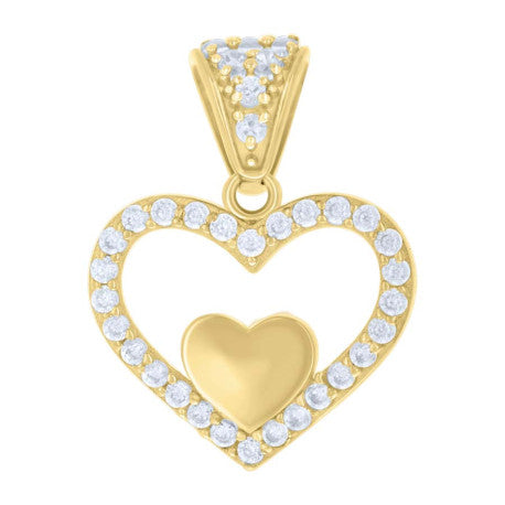 10Kt Gold Cz Pendant