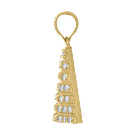 10Kt Gold Cz Pendant