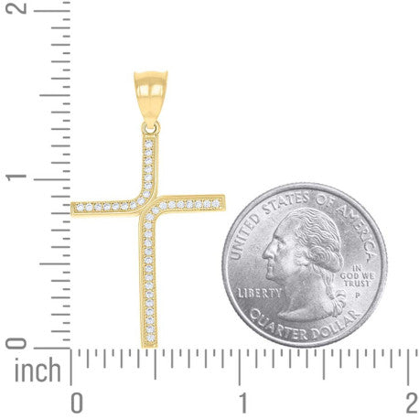 10Kt Gold Cz Pendant
