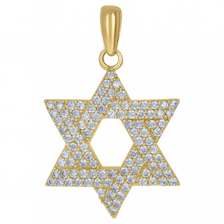 10Kt Gold Cz Pendant