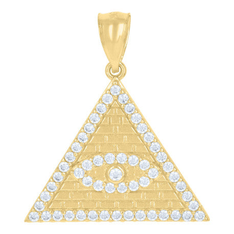 10Kt Gold Cz Pendant