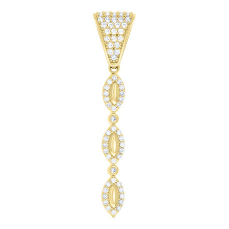 10Kt Gold Cz Pendant