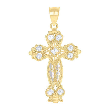 10Kt Gold Cz Pendant