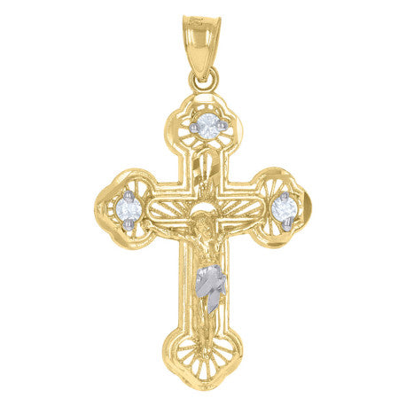 10Kt Gold Cz Pendant