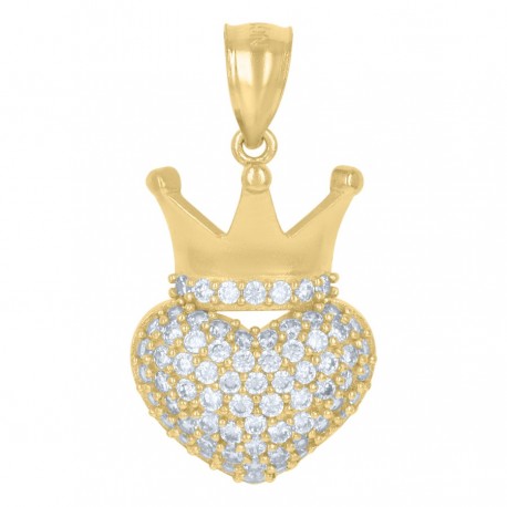 10Kt Gold Cz Pendant