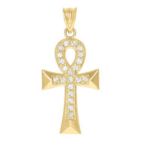 10Kt Gold Cz Pendant