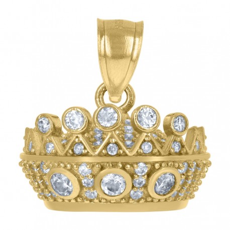 10Kt Gold Cz Pendant