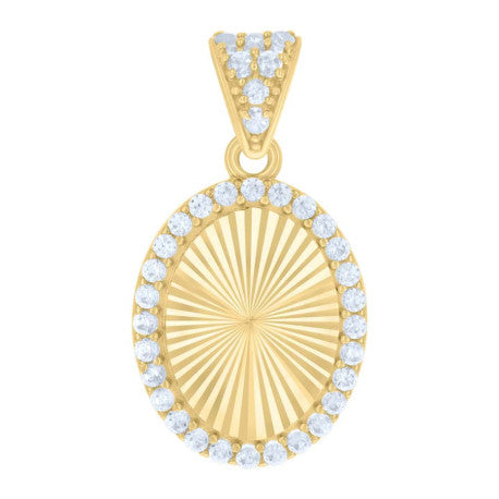 10Kt Gold Cz Pendant