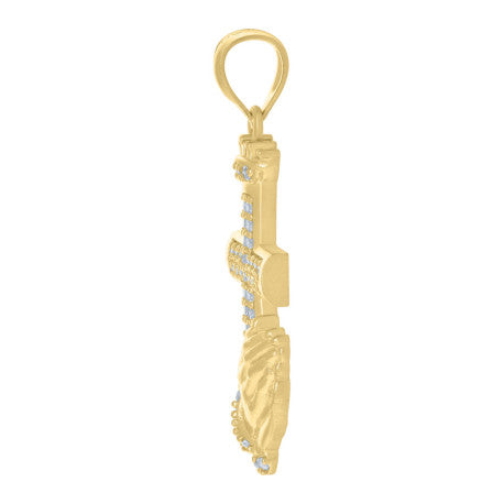 10Kt Gold Cz Pendant