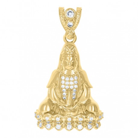 10Kt Gold Cz Pendant