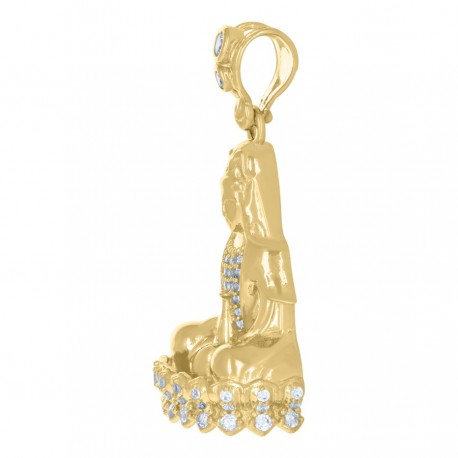 10Kt Gold Cz Pendant