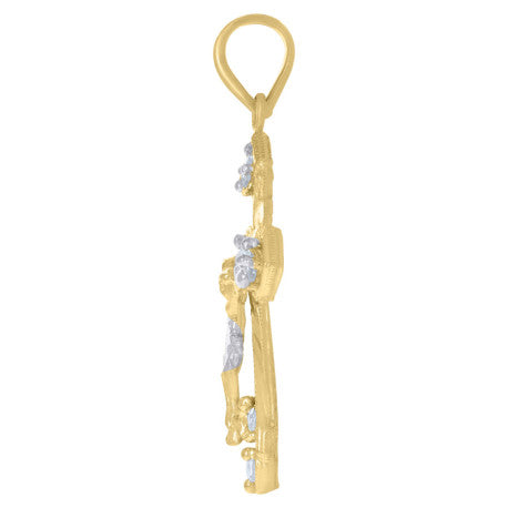 10Kt Gold Cz Pendant