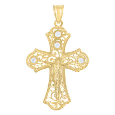 10Kt Gold Cz Pendant