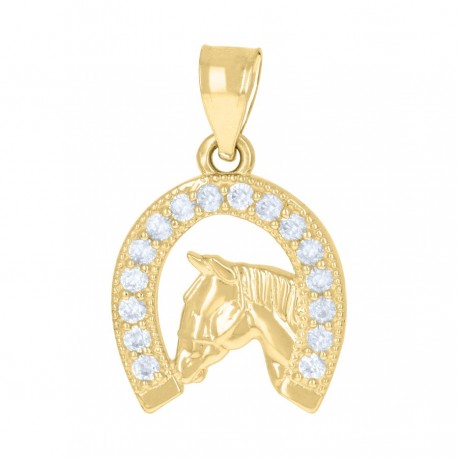 10Kt Gold Cz Pendant