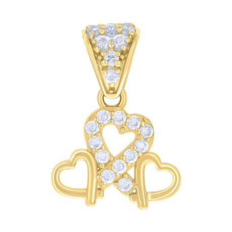 10Kt Gold Cz Pendant