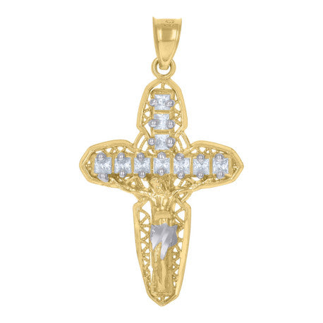 10Kt Gold Cz Pendant