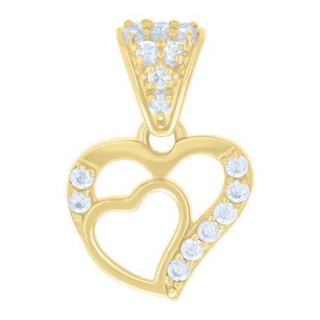 10Kt Gold Cz Pendant