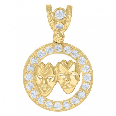 10Kt Gold Cz Pendant