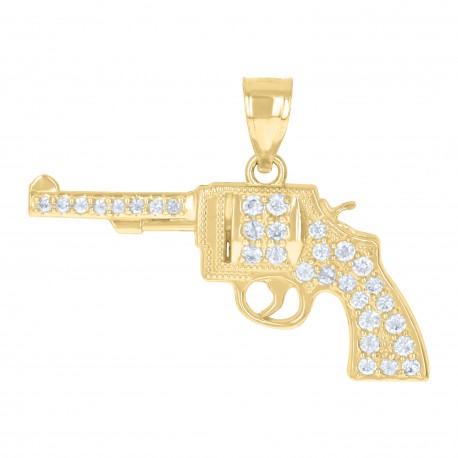10Kt Gold Cz Pendant