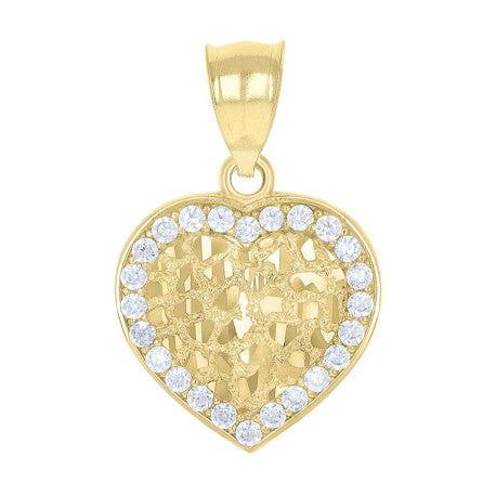 10Kt Gold Cz Pendant