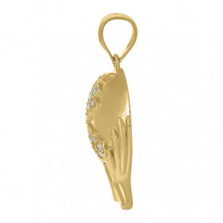 10Kt Gold Cz Pendant