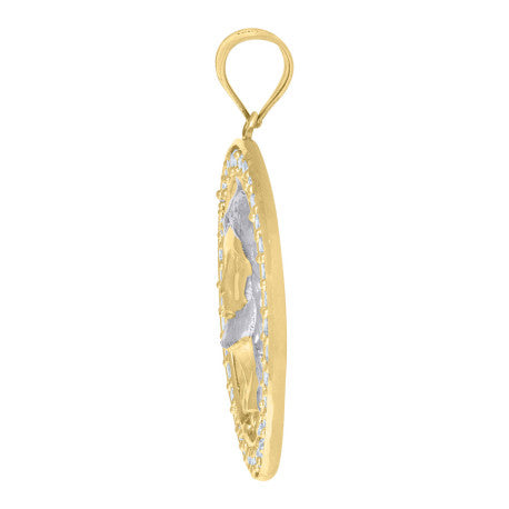 10Kt Gold Cz Pendant