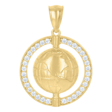 10Kt Gold Cz Pendant