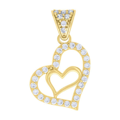 10Kt Gold Cz Pendant
