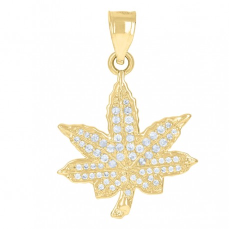 10Kt Gold Cz Pendant