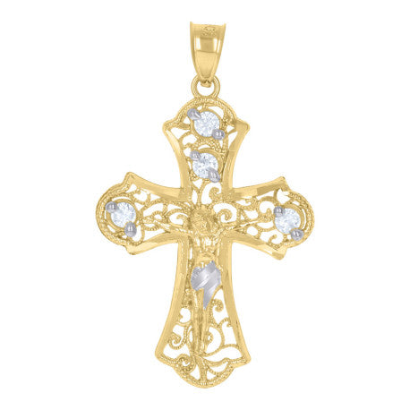 10Kt Gold Cz Pendant