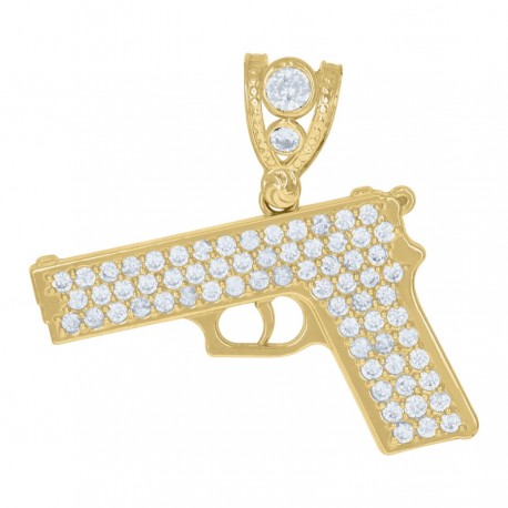 10Kt Gold Cz Pendant