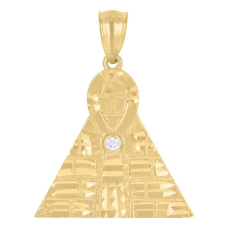 10Kt Gold Cz Pendant