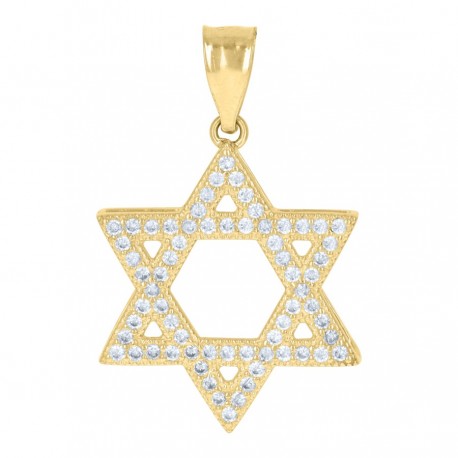 10Kt Gold Cz Pendant