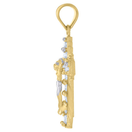 10Kt Gold Cz Pendant