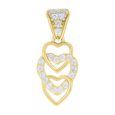 10Kt Gold Cz Pendant