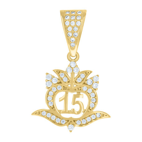 10Kt Gold Cz Pendant