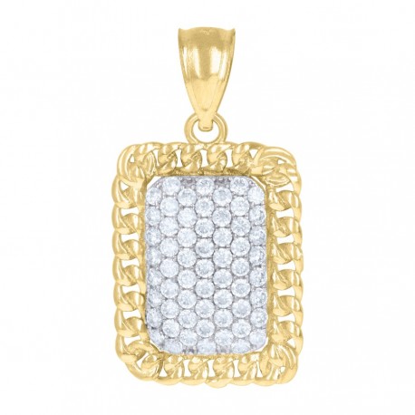 10Kt Gold Cz Pendant