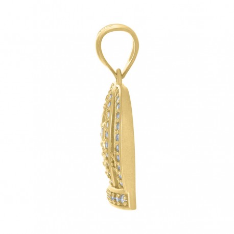 10Kt Gold Cz Pendant
