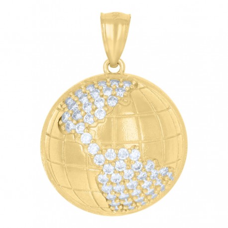 10Kt Gold Cz Pendant