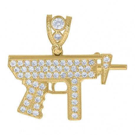 10Kt Gold Cz Pendant