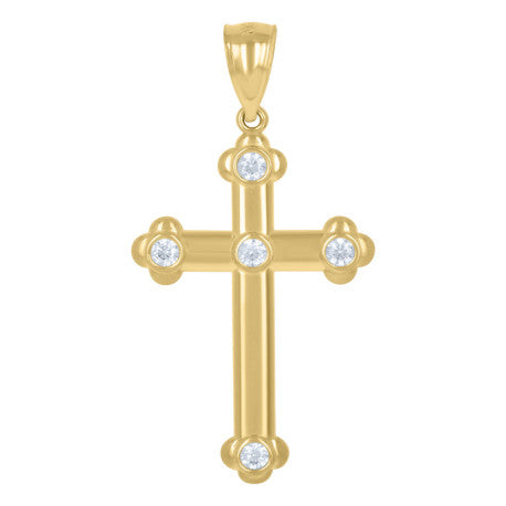 10Kt Gold Cz Pendant