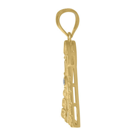 10Kt Gold Cz Pendant