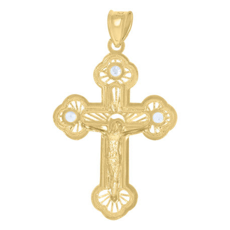 10Kt Gold Cz Pendant