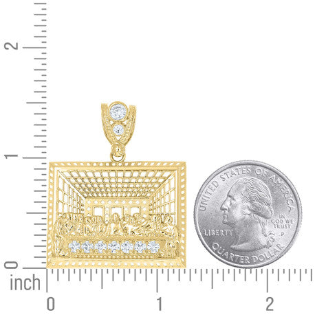 10Kt Gold Cz Pendant