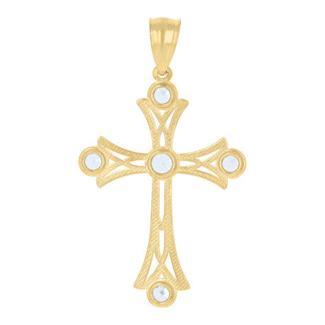 10Kt Gold Cz Pendant