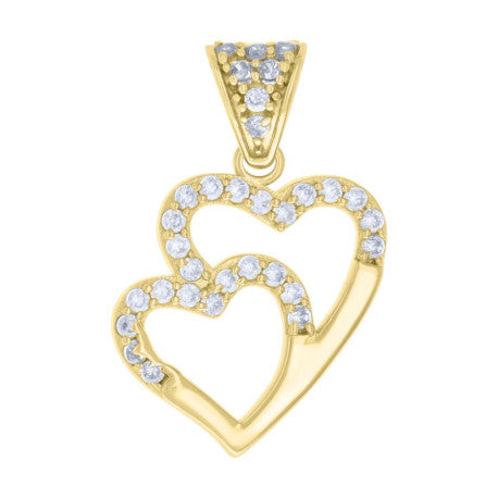 10Kt Gold Cz Pendant
