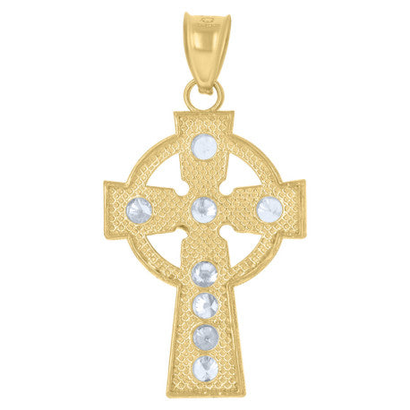 10Kt Gold Cz Pendant