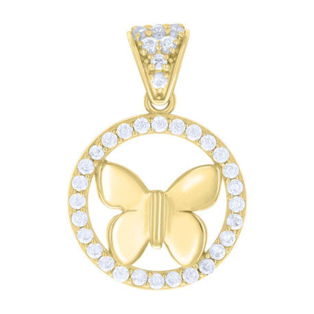 10Kt Gold Cz Pendant