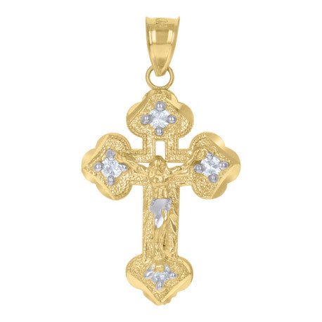 10Kt Gold Cz Pendant